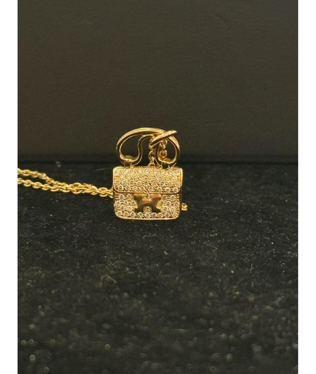 HERMES Золотая подвеска из розового золота, фото 4