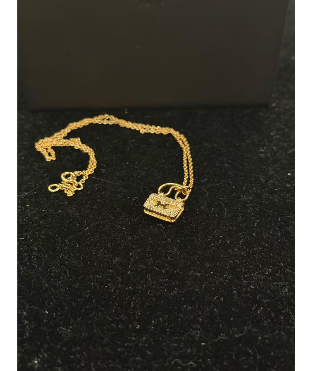 HERMES Золотая подвеска из розового золота, фото 3