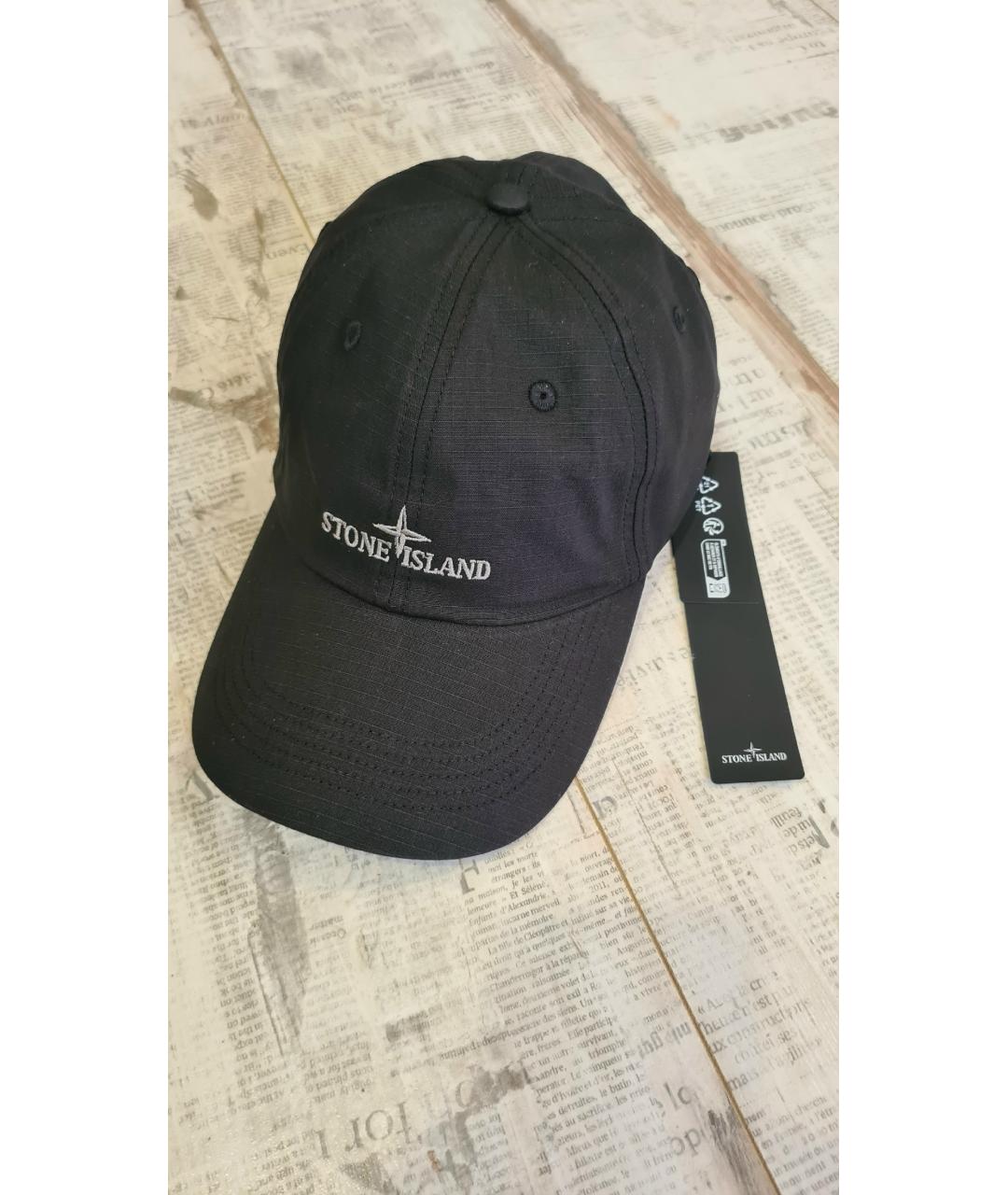 STONE ISLAND Черная хлопковая кепка/бейсболка, фото 4