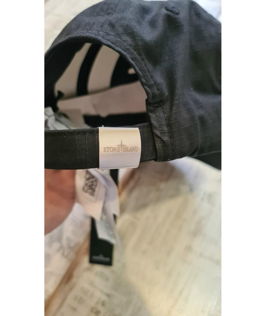 STONE ISLAND Черная хлопковая кепка/бейсболка, фото 6