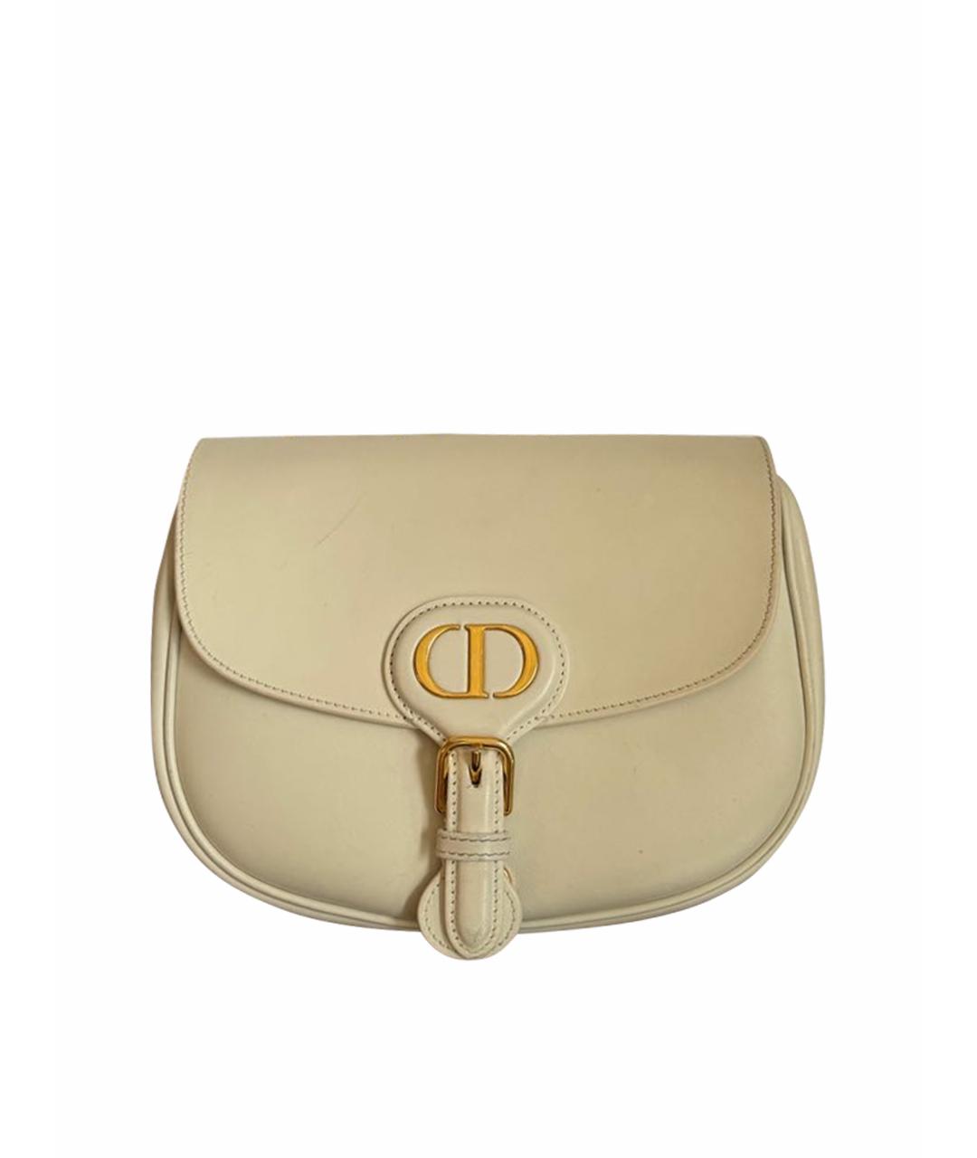 CHRISTIAN DIOR Белая кожаная сумка через плечо, фото 1