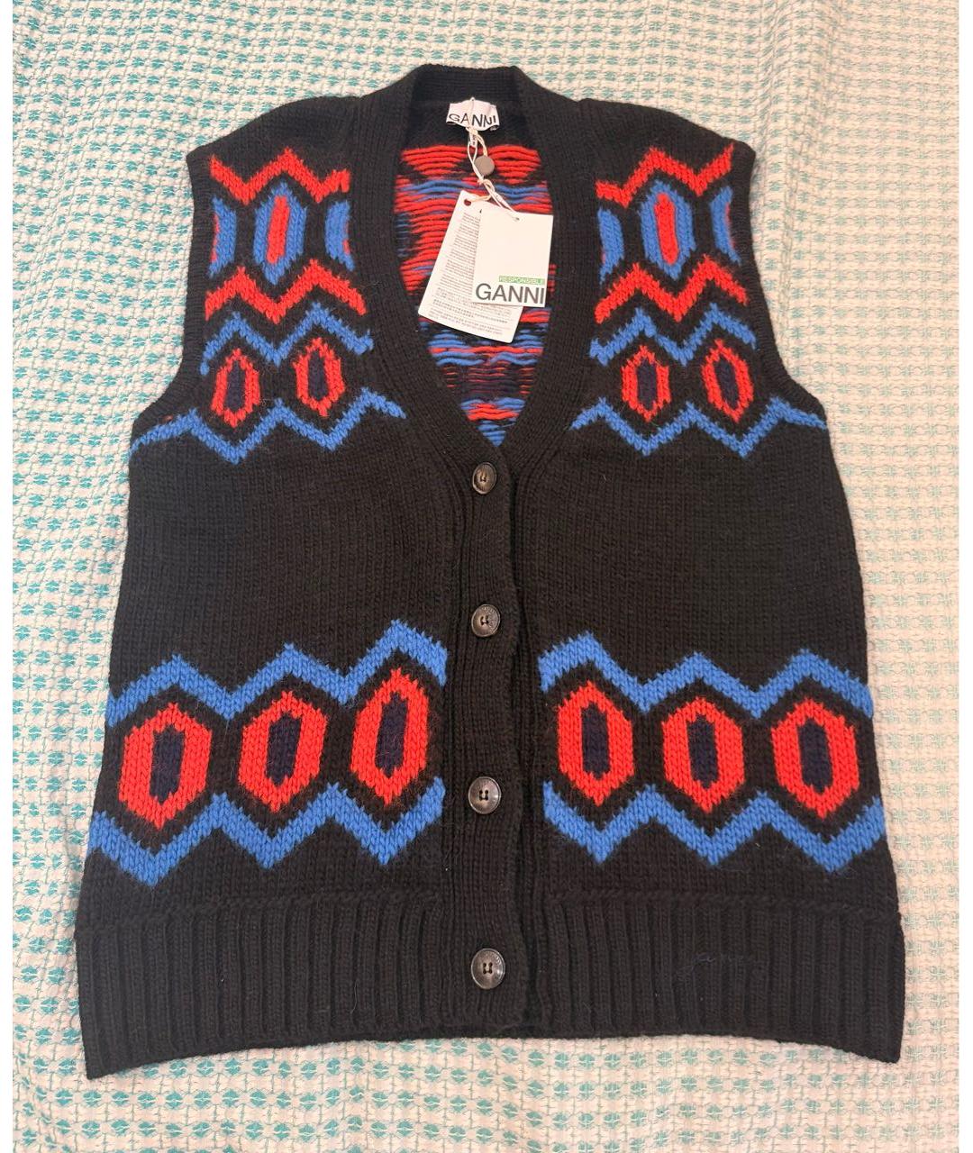 GANNI Мульти шерстяная жилетка, фото 2