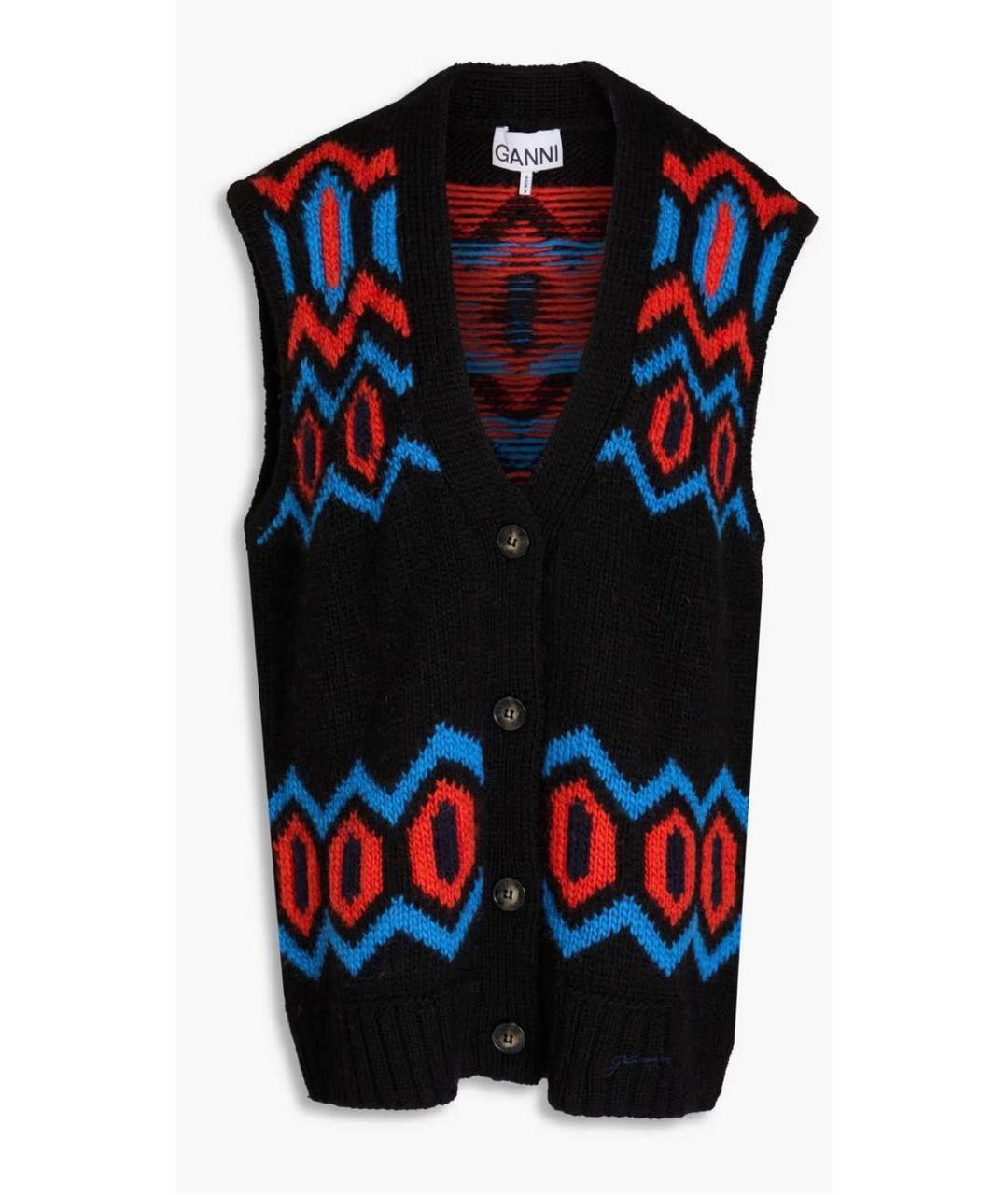GANNI Мульти шерстяная жилетка, фото 1