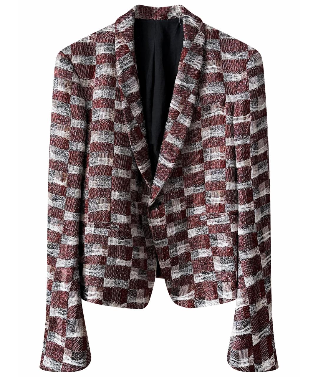 HAIDER ACKERMANN Бордовый шерстяной жакет/пиджак, фото 1