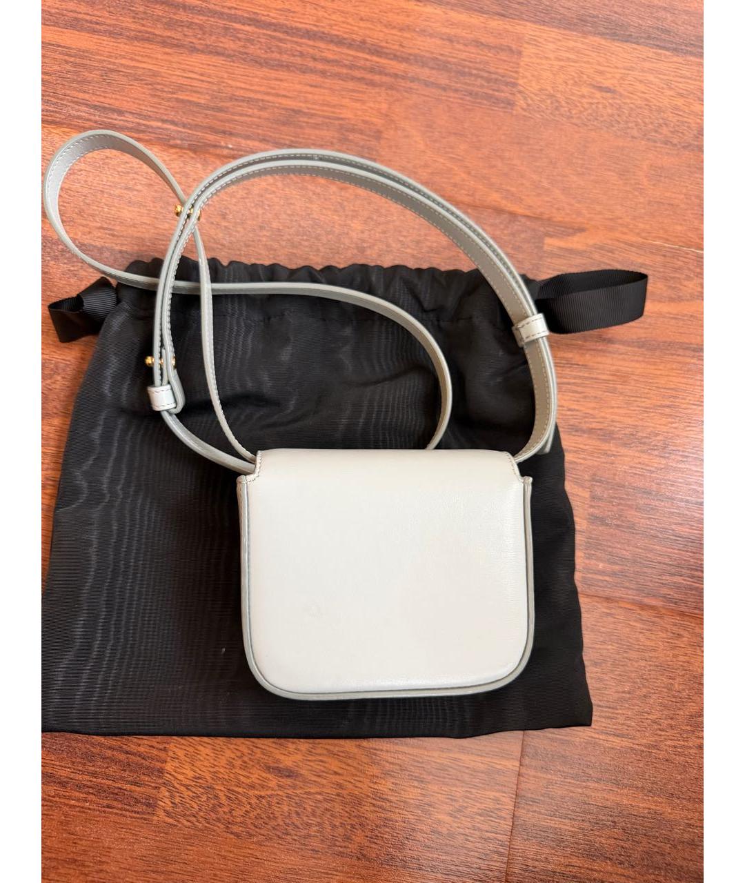 CELINE Голубая кожаная сумка через плечо, фото 2