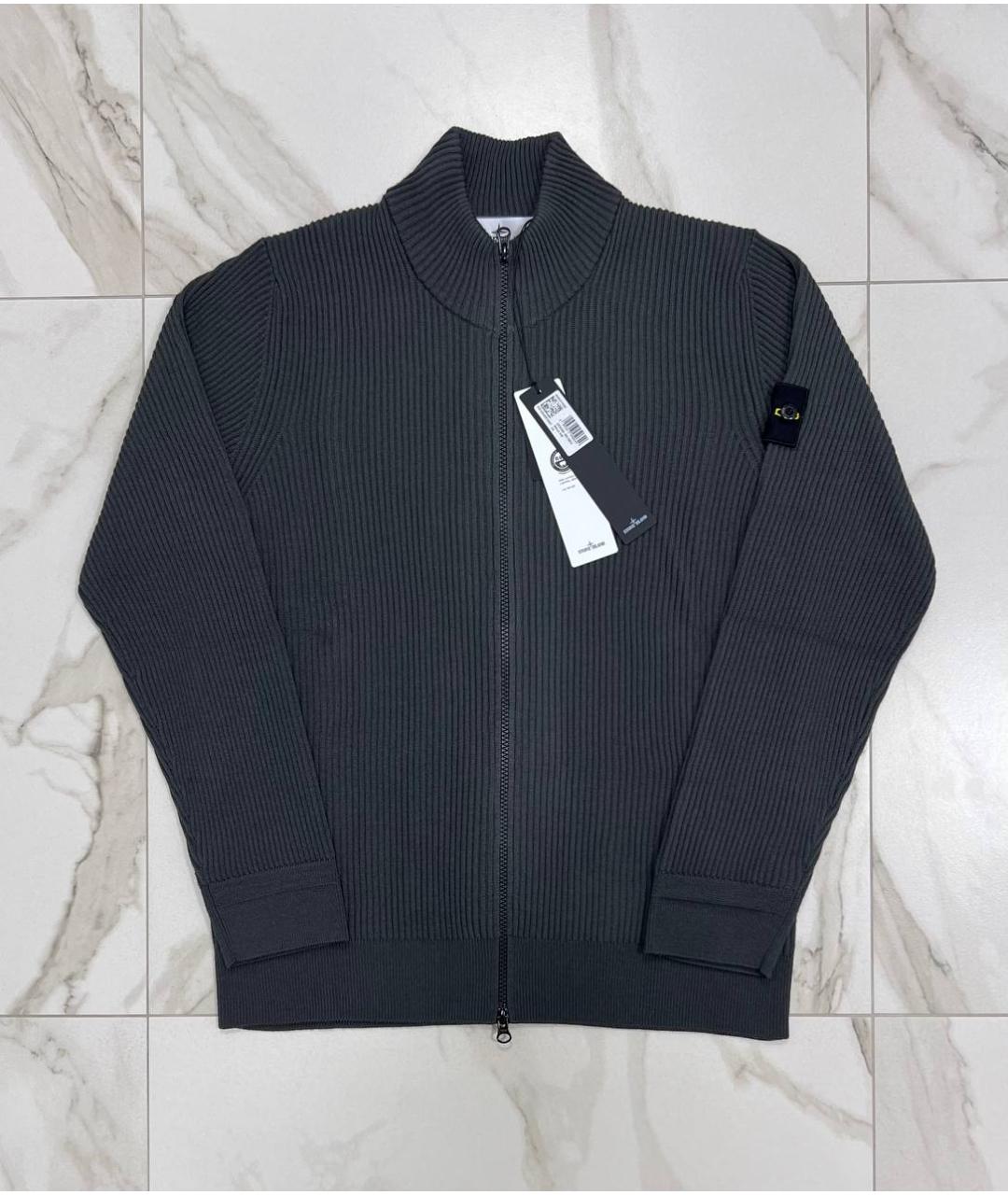 STONE ISLAND Антрацитовый шерстяной кардиган, фото 10