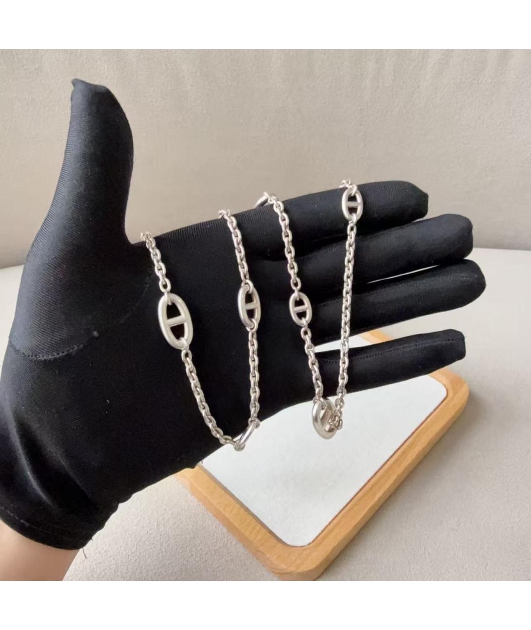 HERMES Серебряное серебряное колье, фото 4