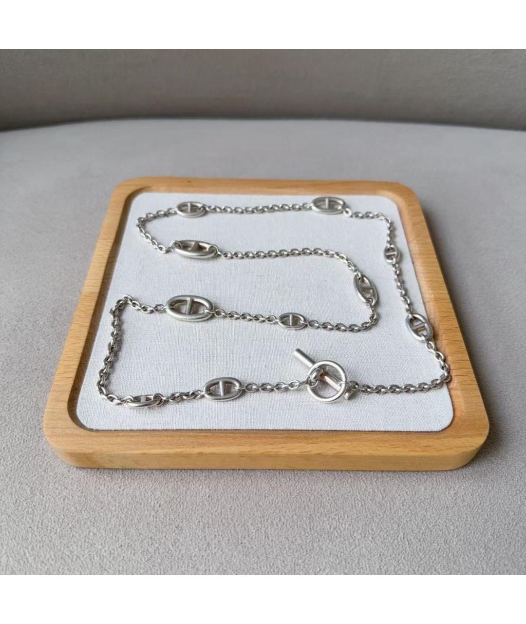 HERMES Серебряное серебряное колье, фото 3