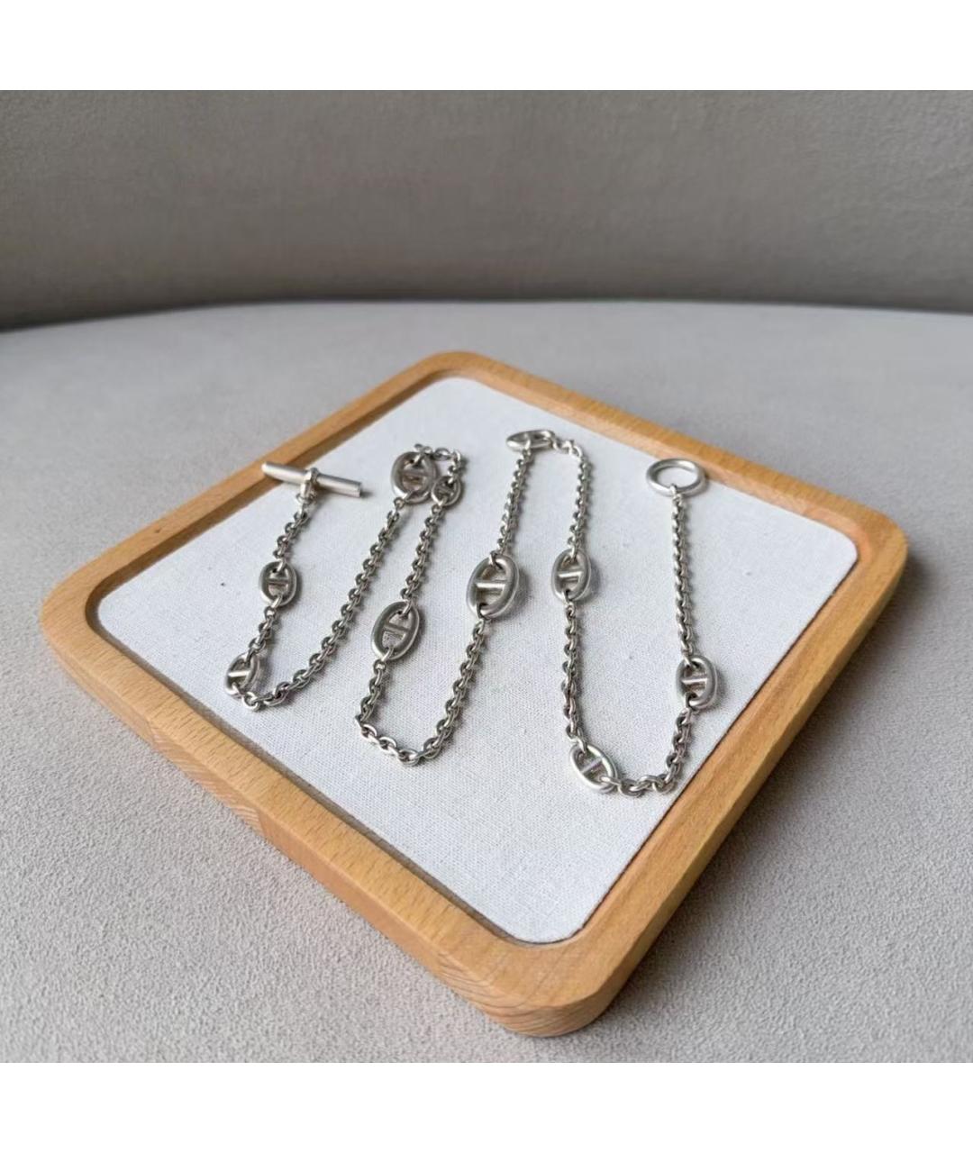 HERMES Серебряное серебряное колье, фото 2