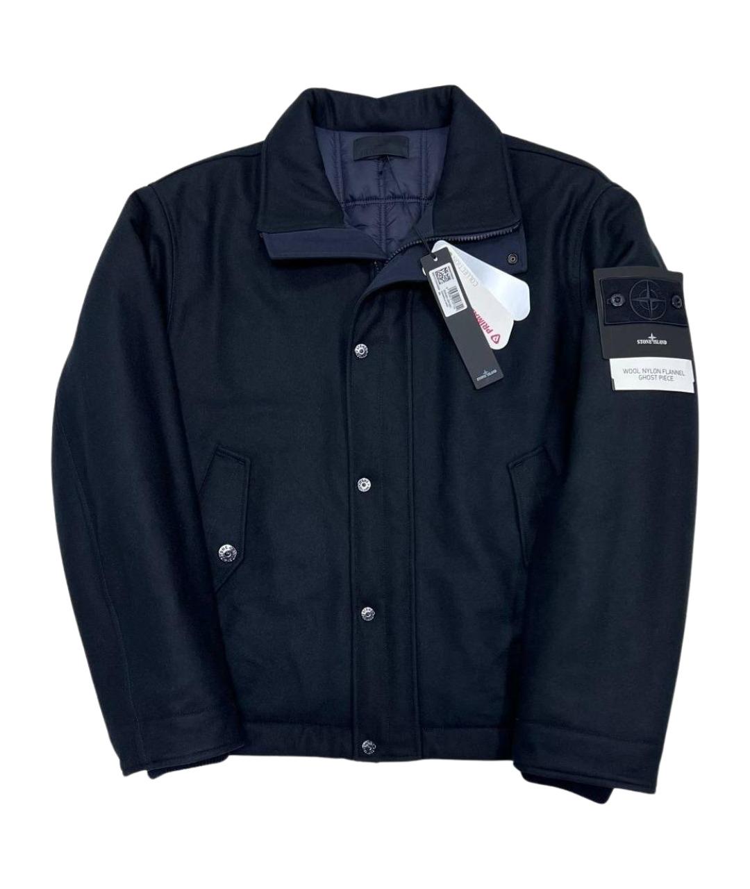 STONE ISLAND Темно-синяя шерстяная куртка, фото 1