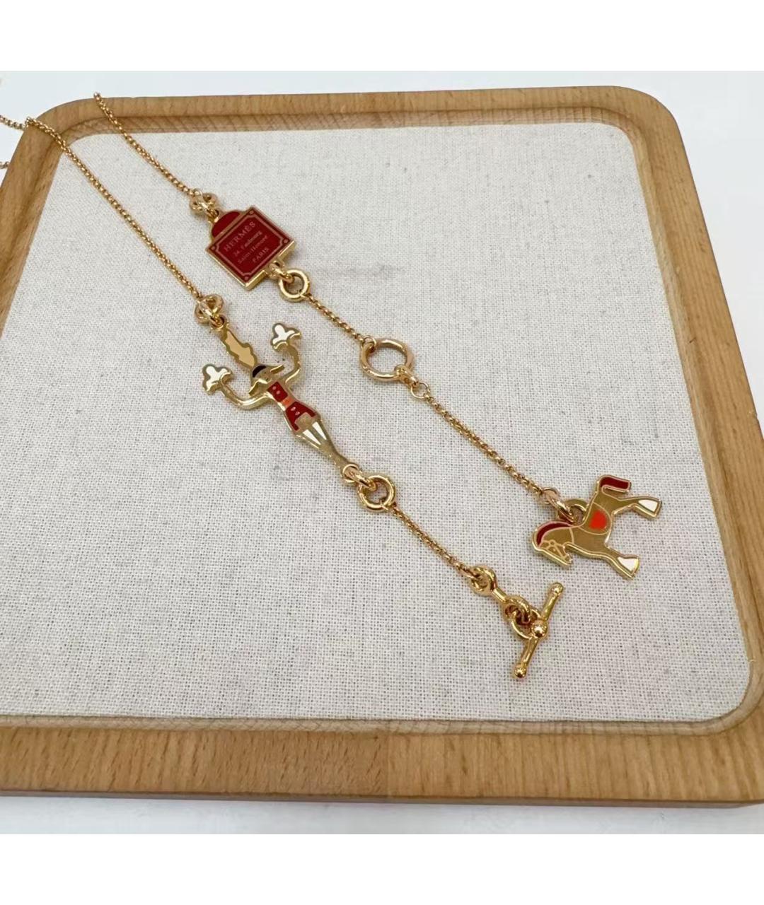 HERMES Золотое колье, фото 4