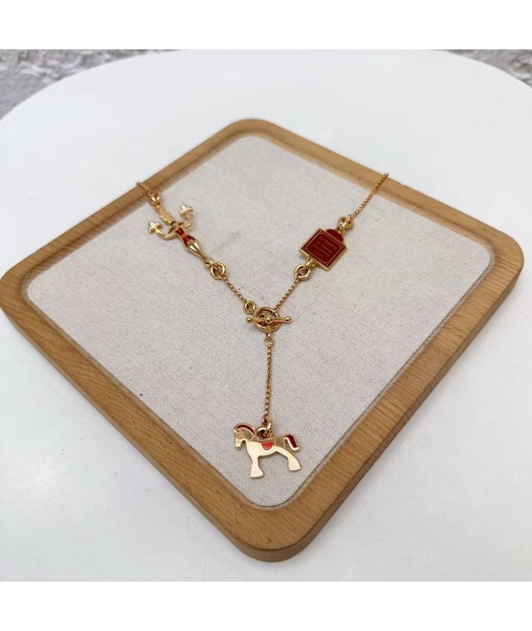 HERMES Золотое колье, фото 6