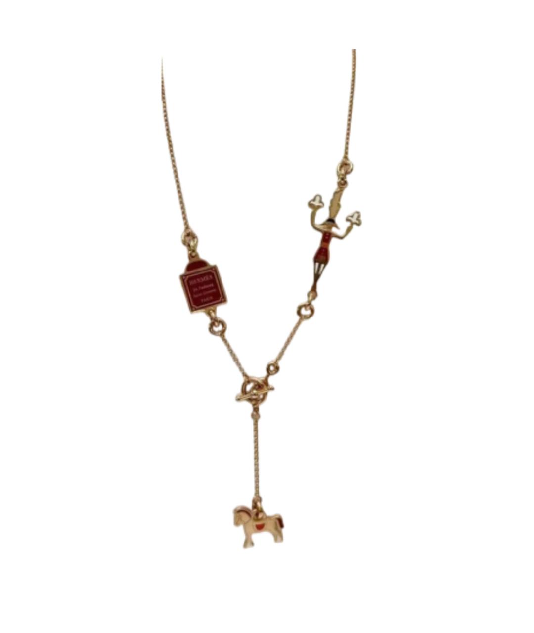 HERMES Золотое колье, фото 2