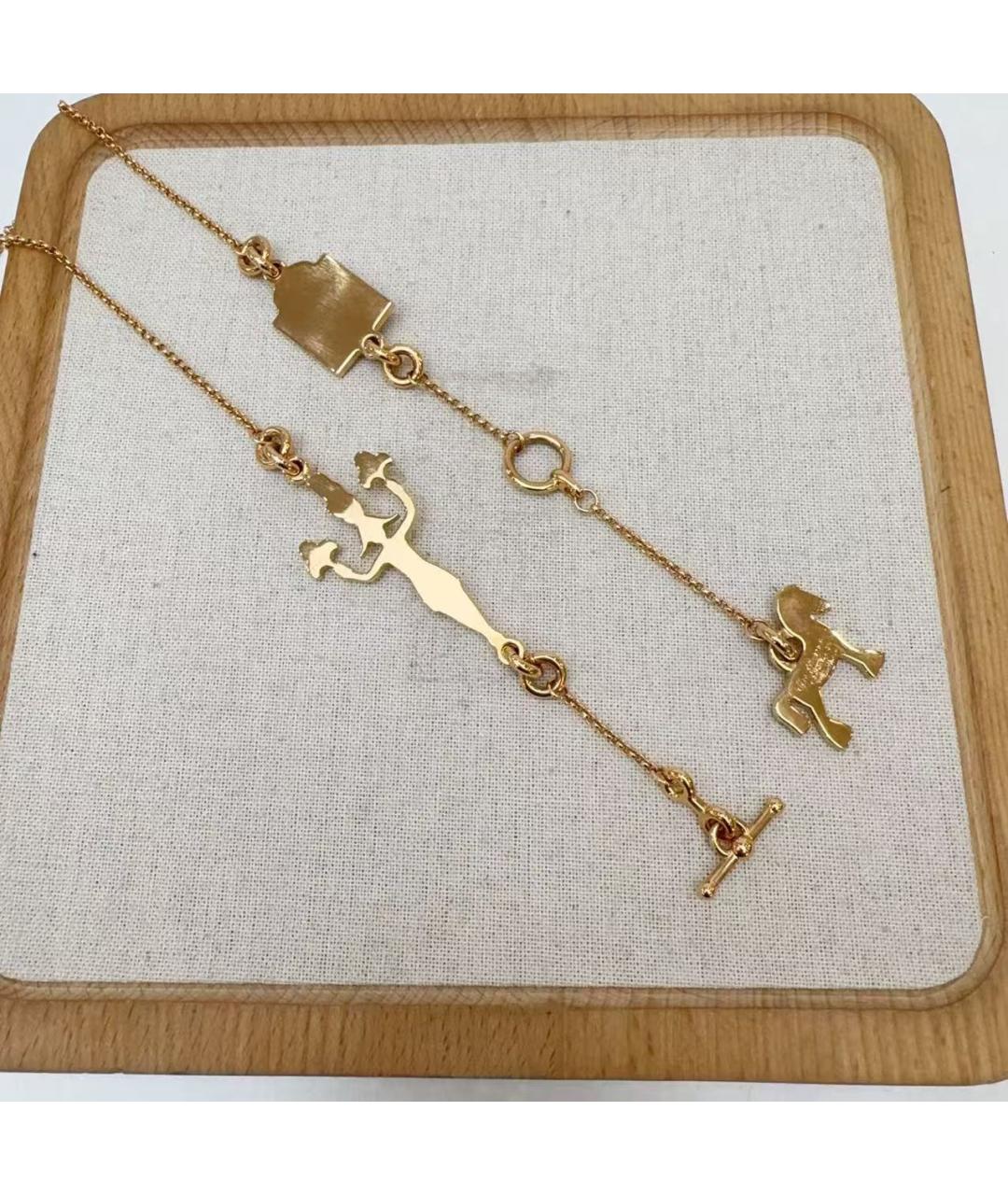HERMES Золотое колье, фото 5