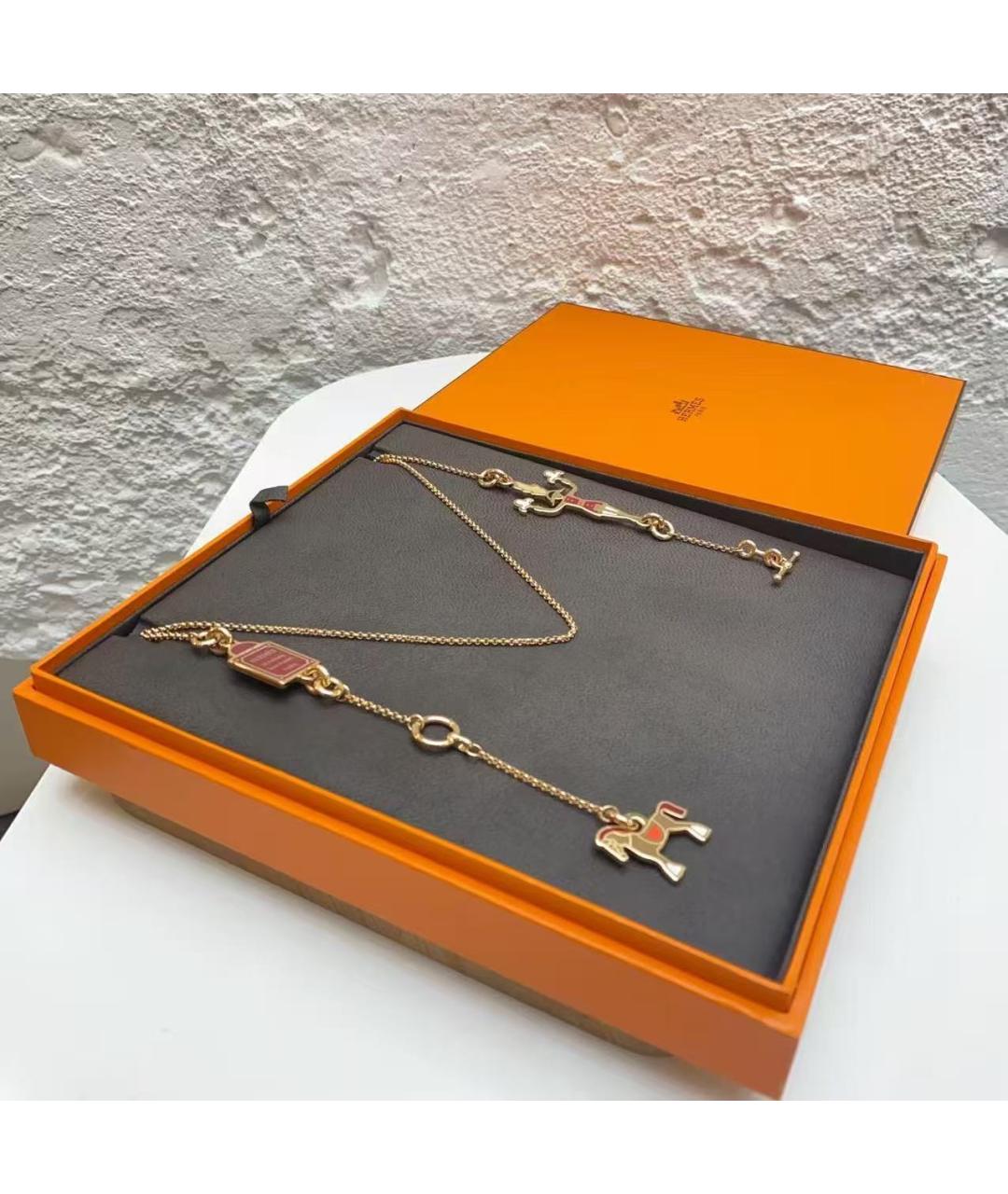 HERMES Золотое колье, фото 3