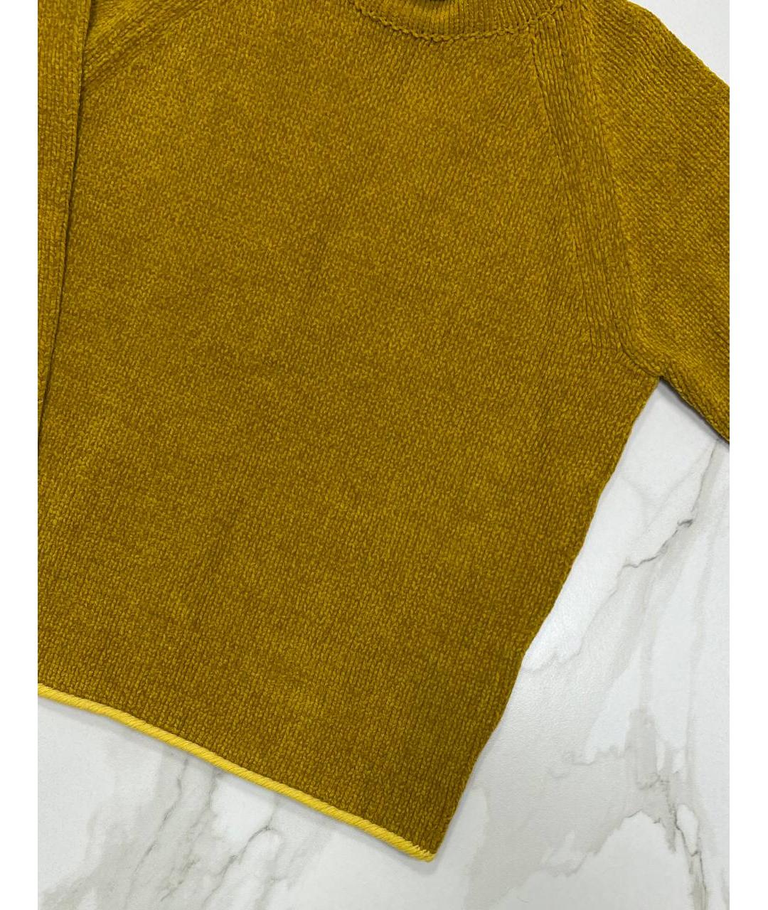 STONE ISLAND Горчичный хлопковый джемпер / свитер, фото 4