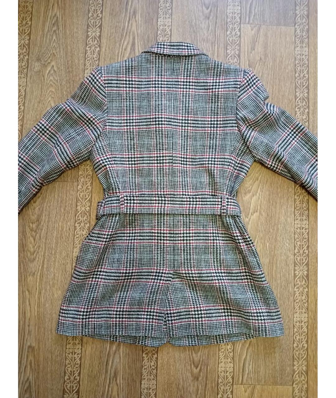 SAINT LAURENT Серый твидовый жакет/пиджак, фото 2