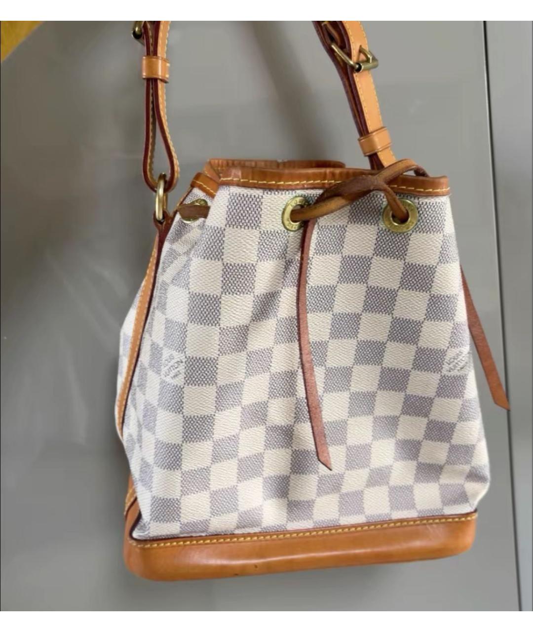 LOUIS VUITTON Белая кожаная сумка тоут, фото 4