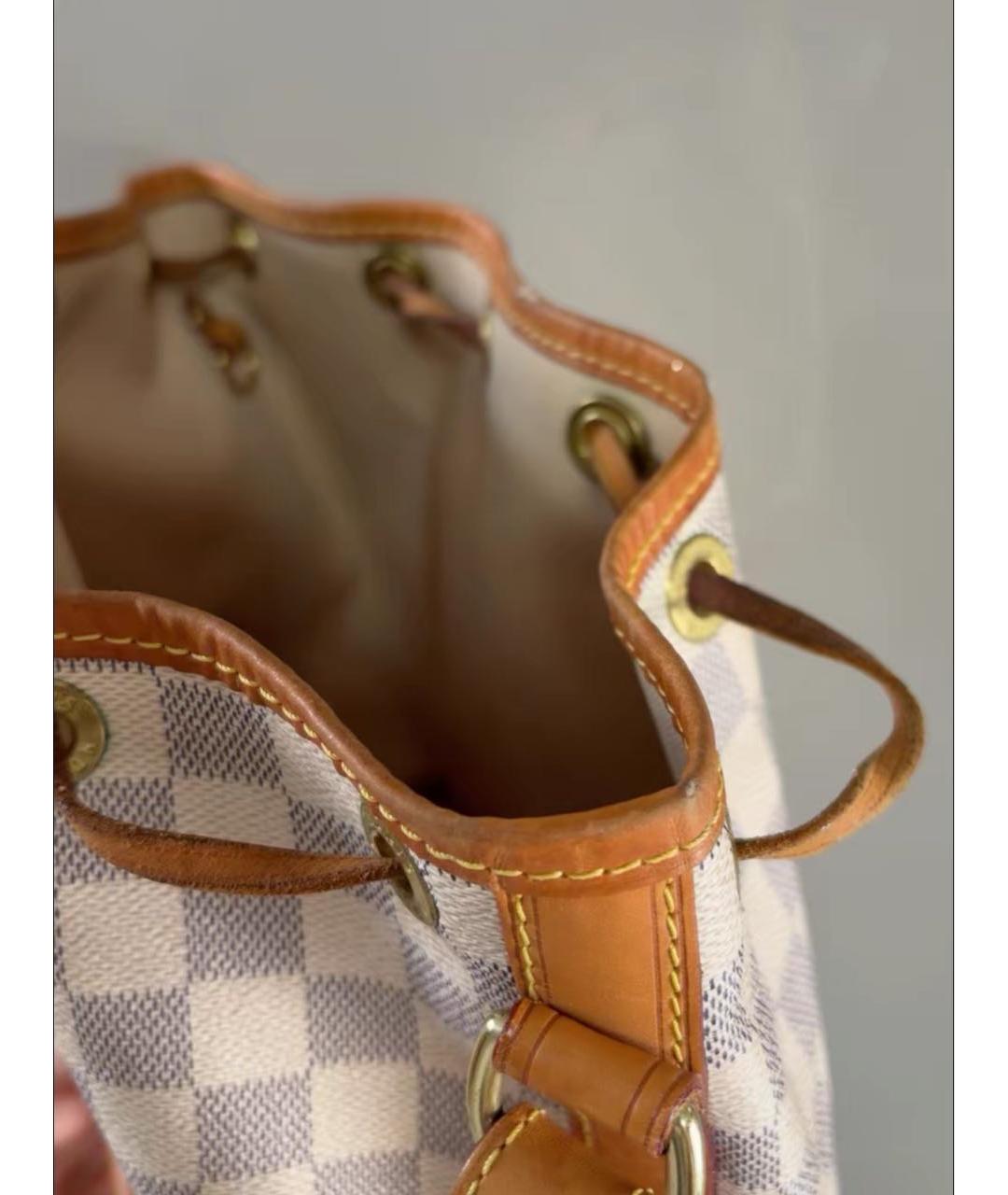 LOUIS VUITTON Белая кожаная сумка тоут, фото 3