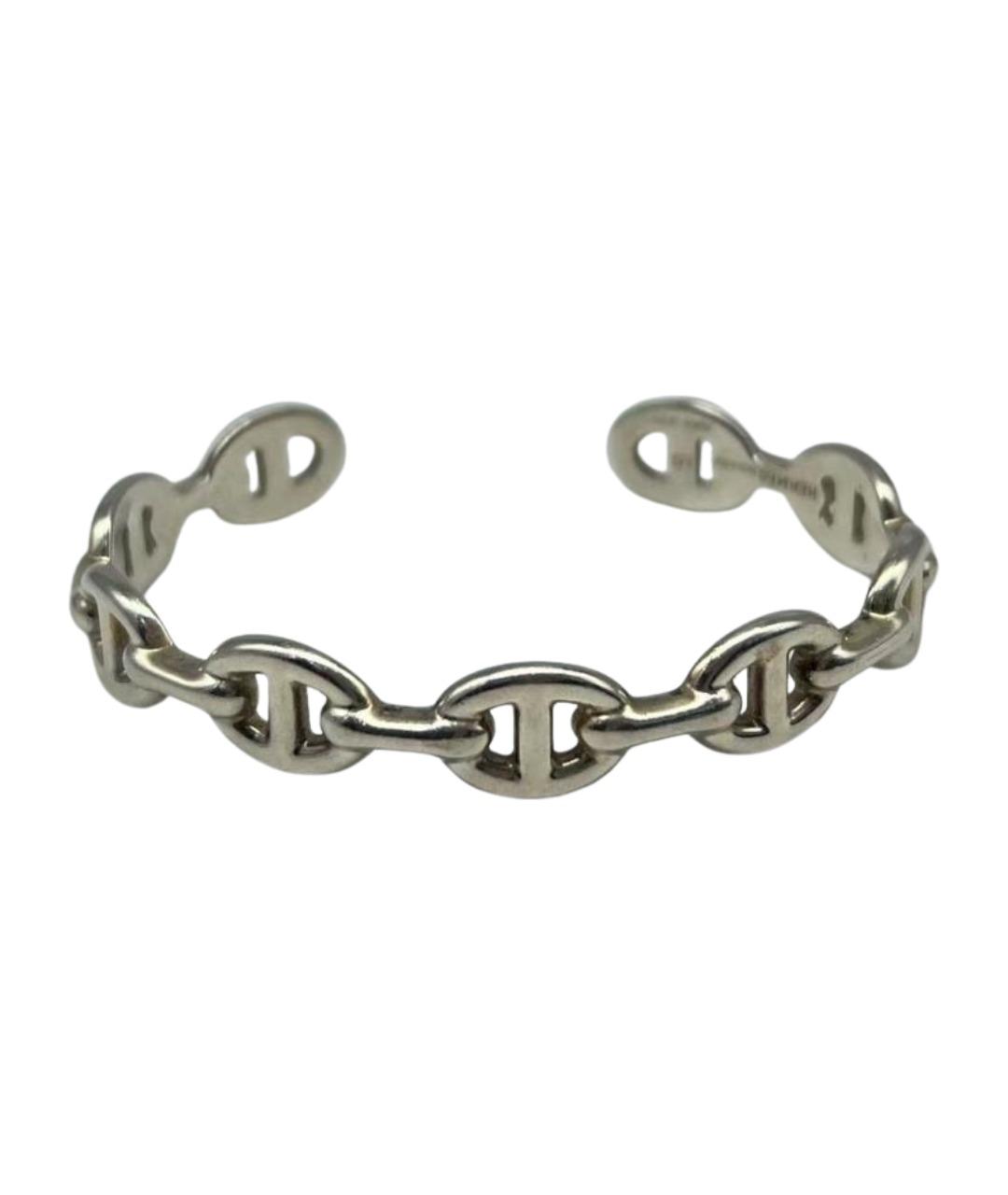 HERMES Серебрянный серебряный браслет, фото 1