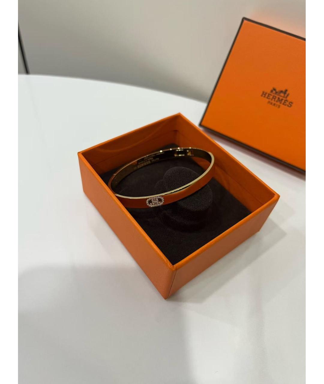 HERMES Золотой браслет из розового золота, фото 5