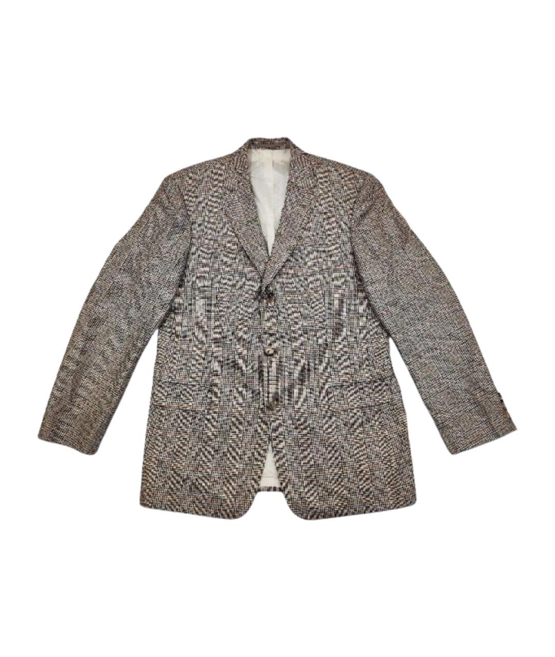 HUGO BOSS Серый шерстяной пиджак, фото 1