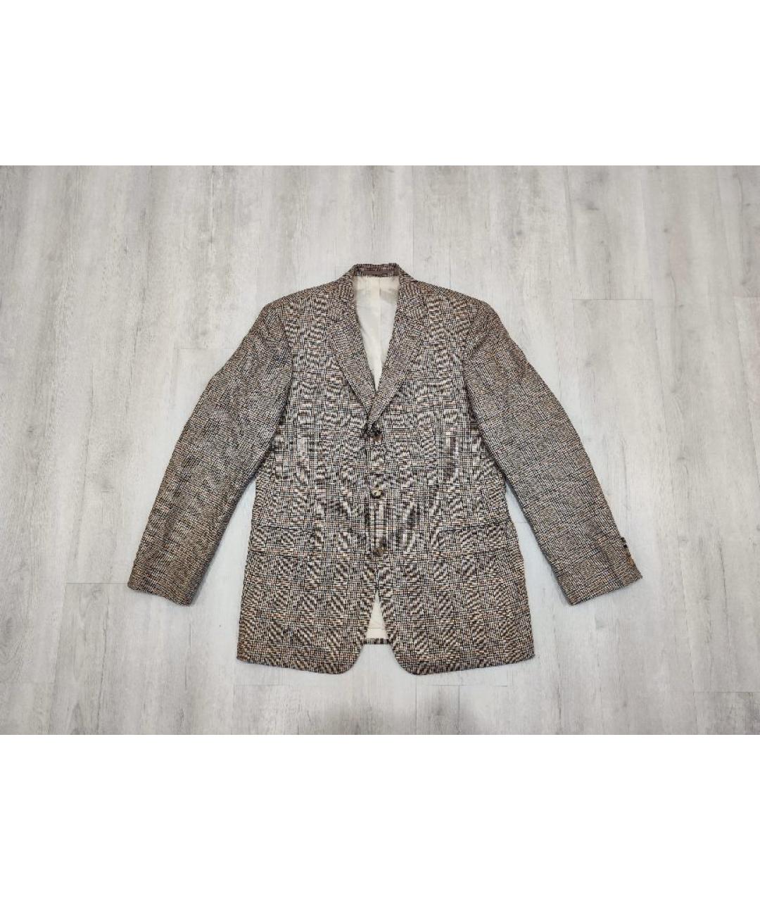 HUGO BOSS Серый шерстяной пиджак, фото 7