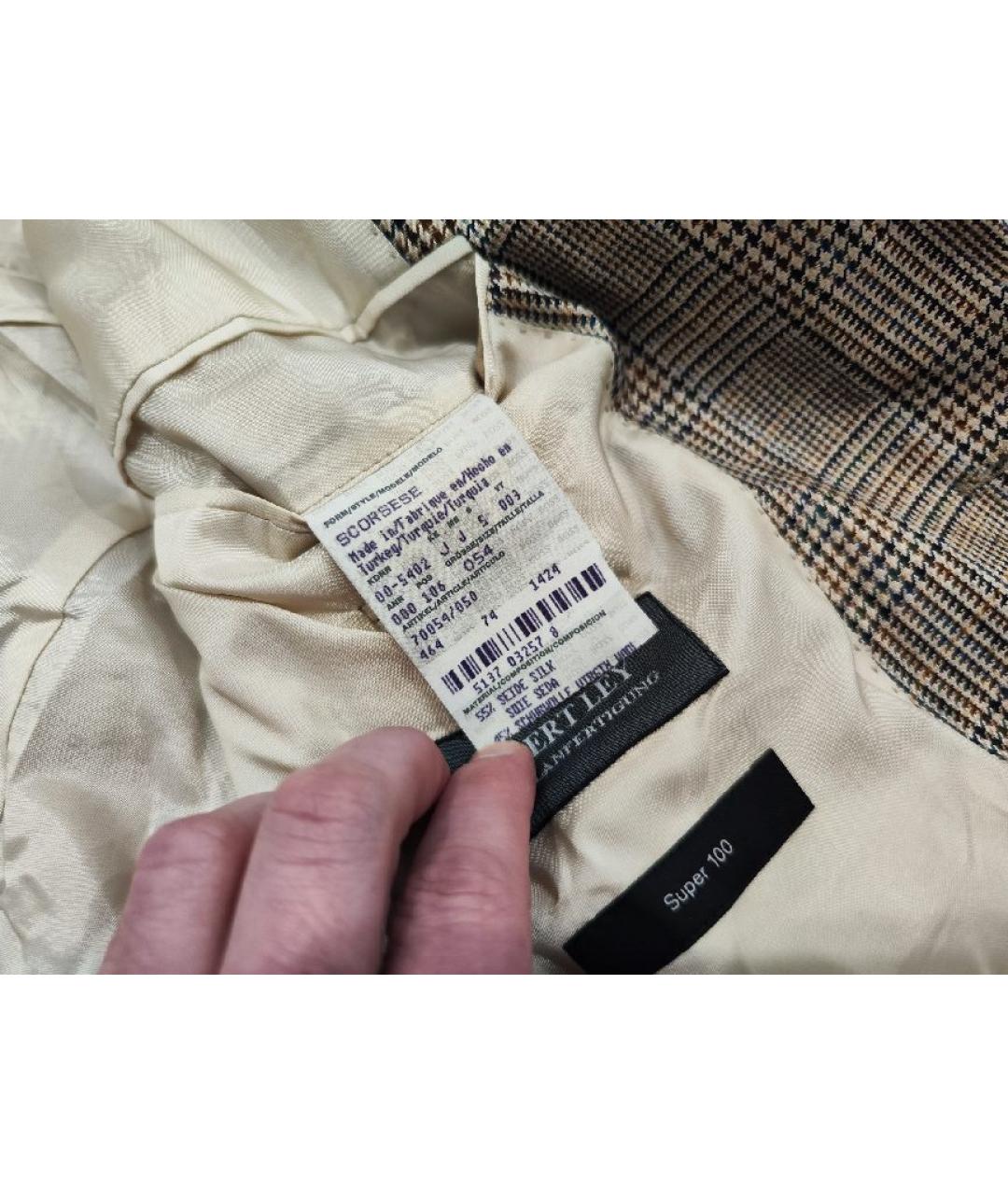 HUGO BOSS Серый шерстяной пиджак, фото 6