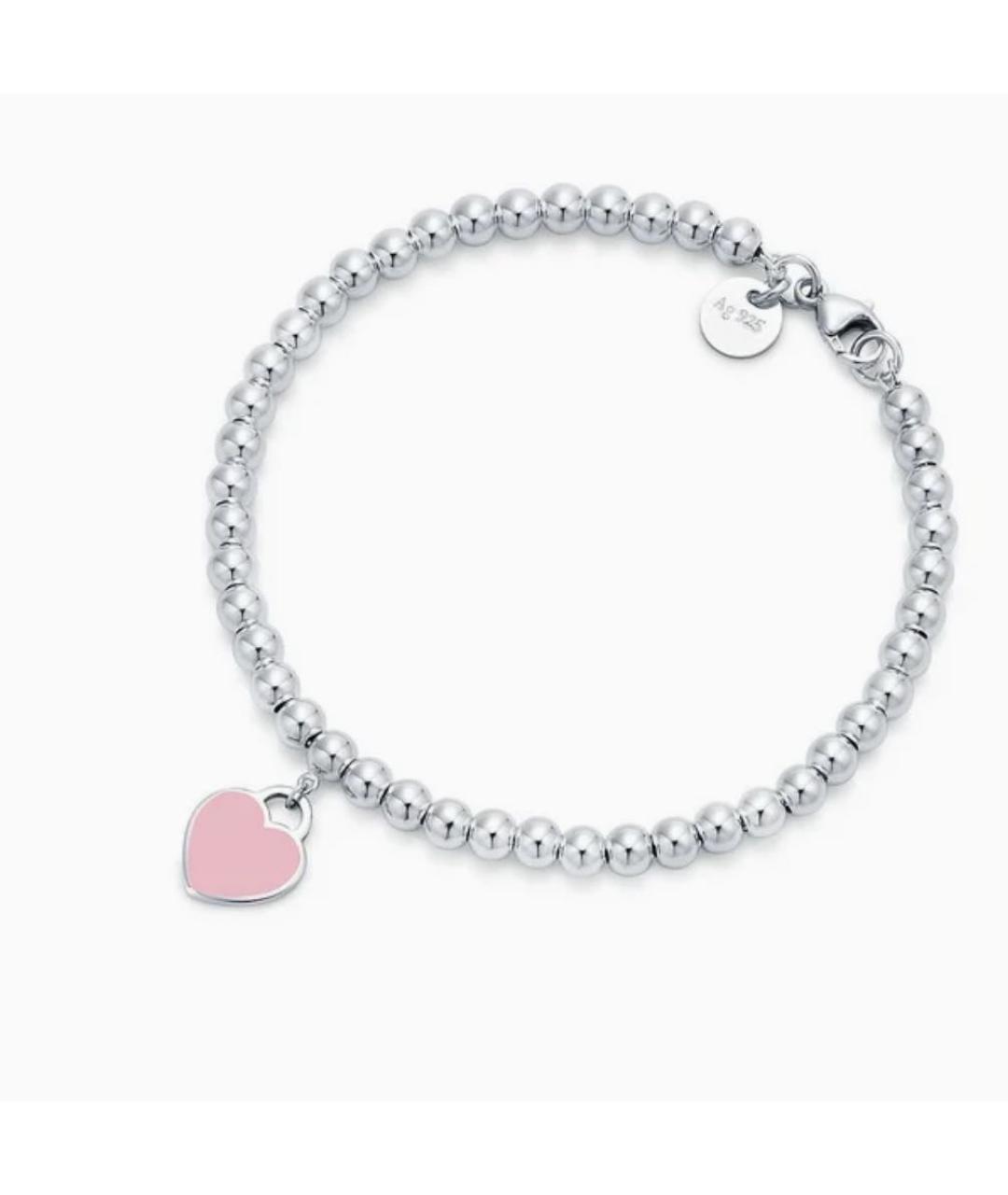 TIFFANY&CO Розовый серебряный браслет, фото 6
