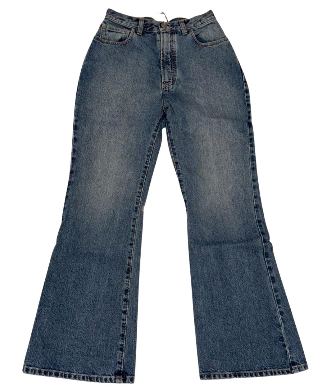 ALAIA Синие хлопковые джинсы клеш, фото 1