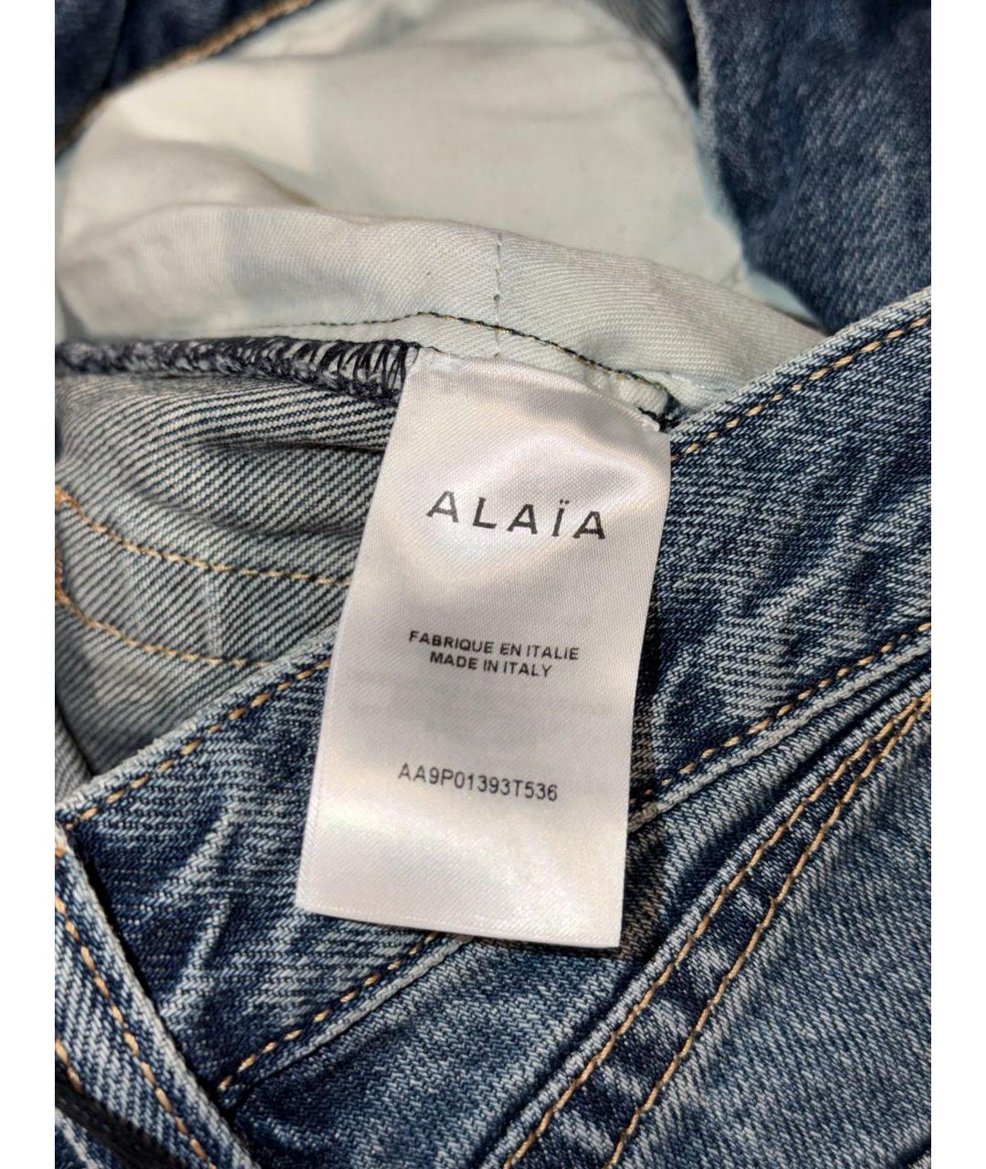 ALAIA Синие хлопковые джинсы клеш, фото 6