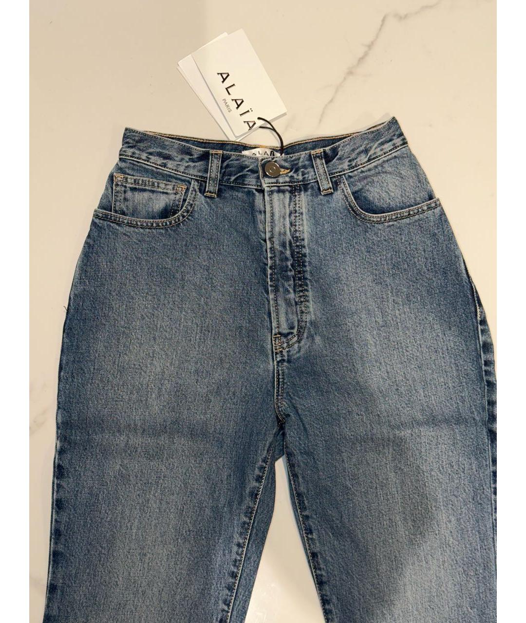 ALAIA Синие хлопковые джинсы клеш, фото 2