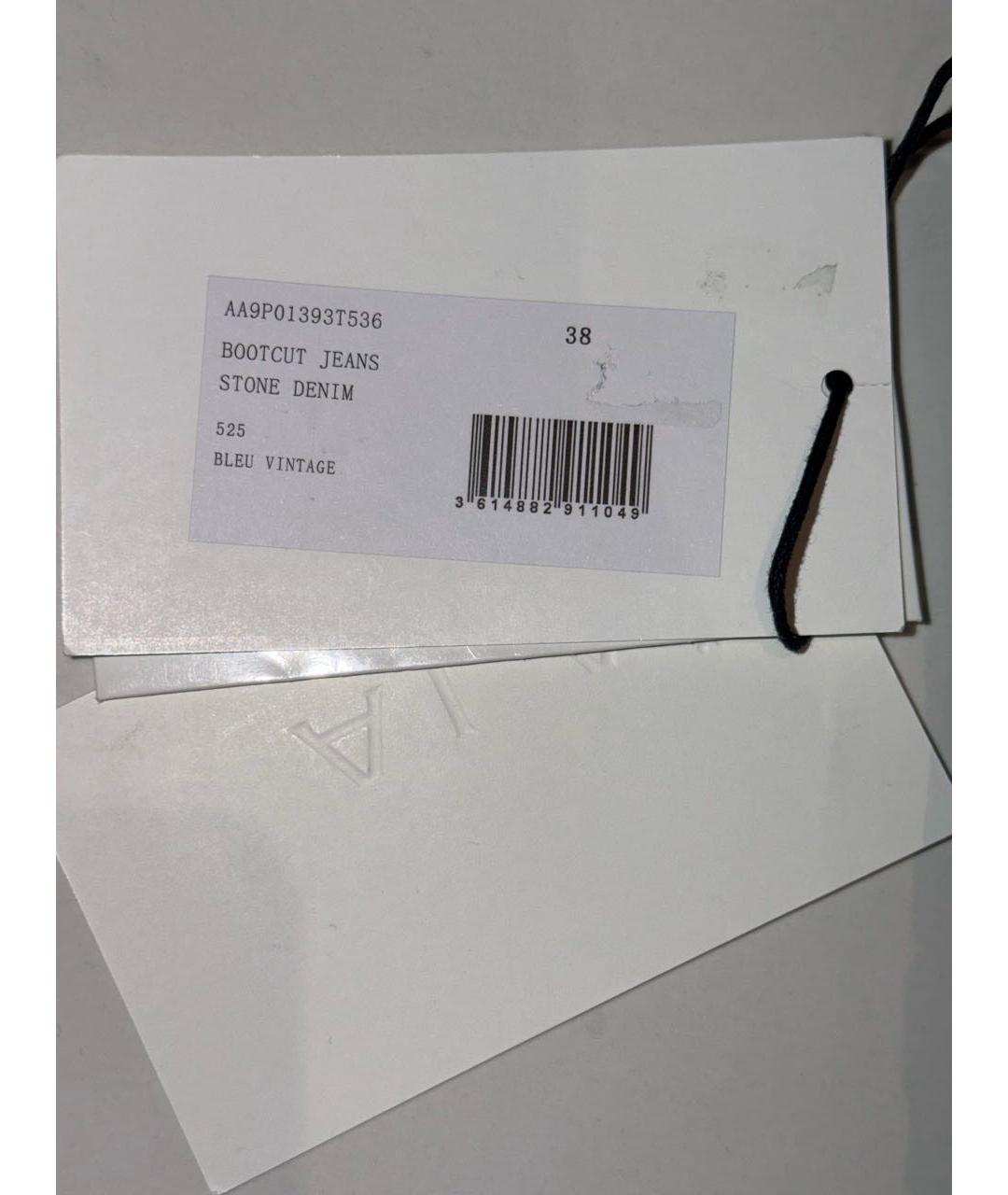 ALAIA Синие хлопковые джинсы клеш, фото 5