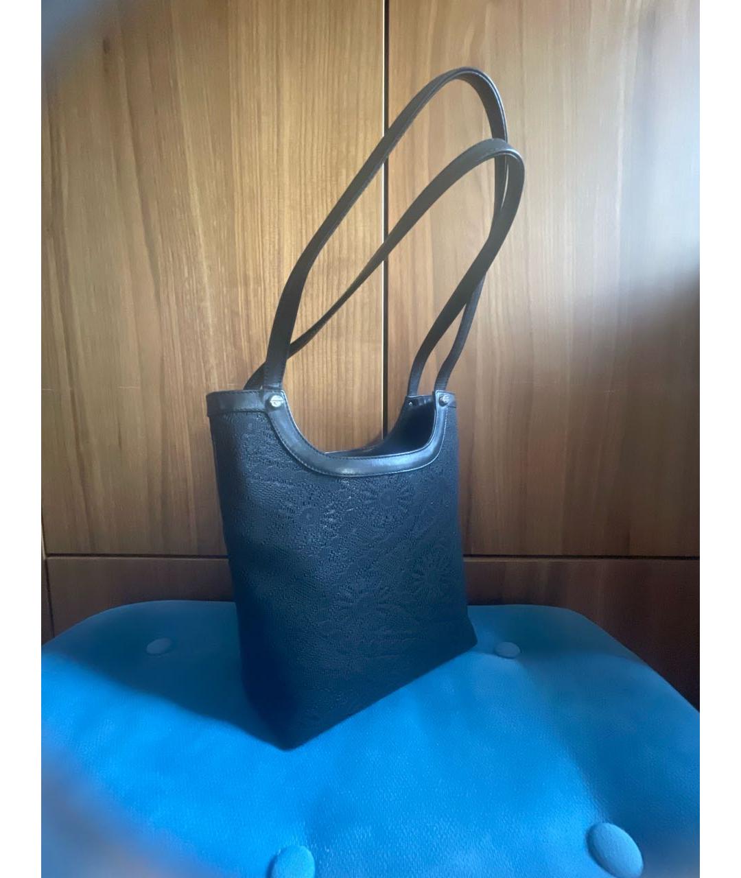 CASADEI Черная тканевая сумка через плечо, фото 2