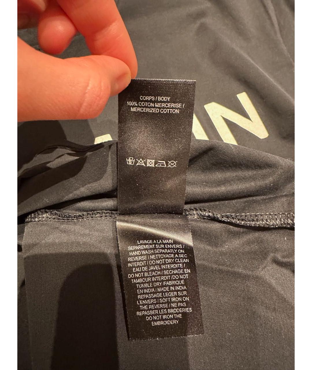 BALMAIN Черная хлопковая футболка, фото 3