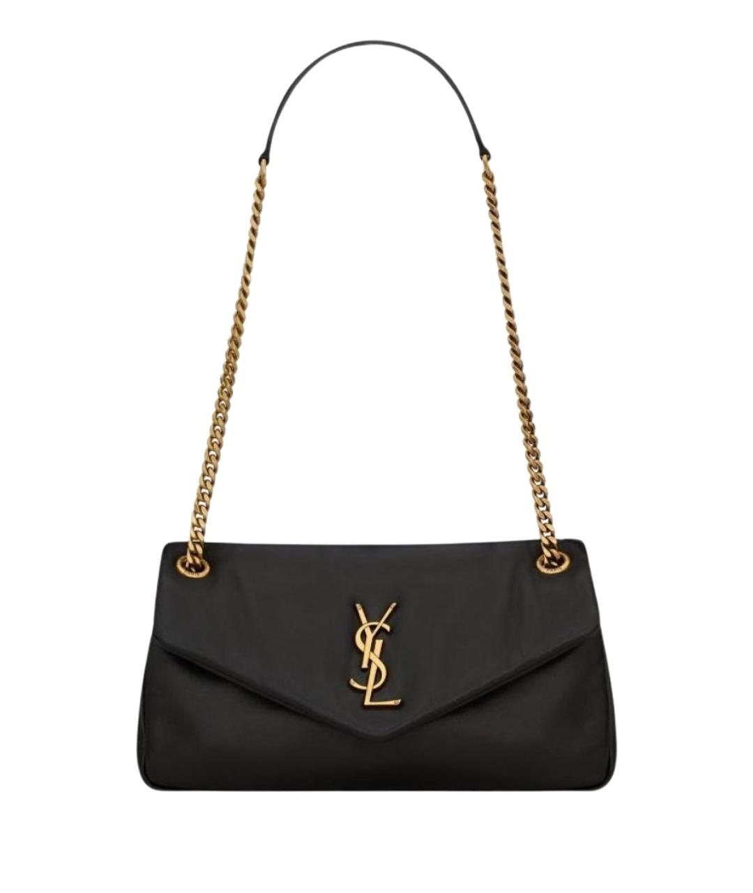 SAINT LAURENT Черная кожаная сумка через плечо, фото 1