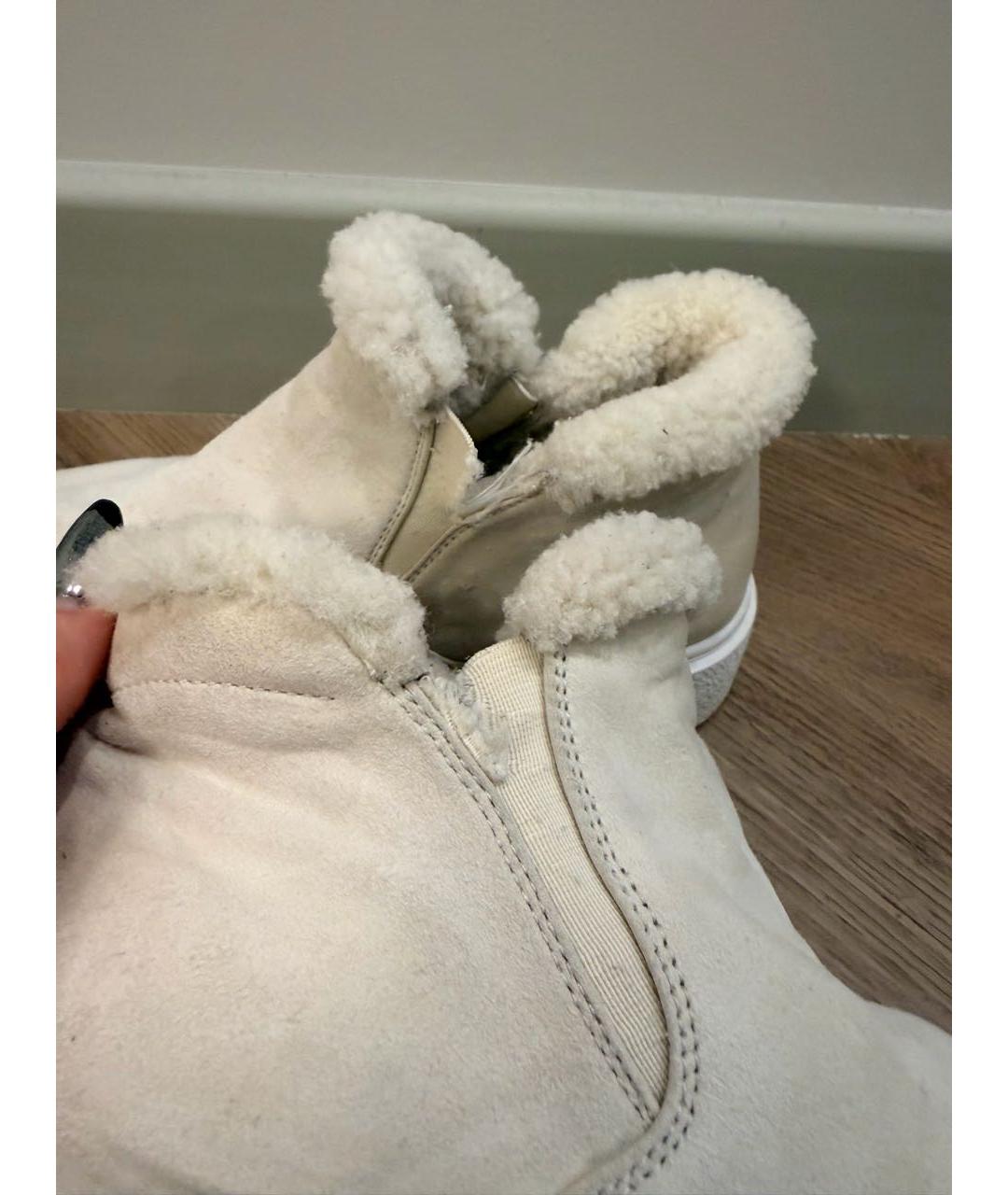 PRADA Бежевые замшевые ботинки, фото 5