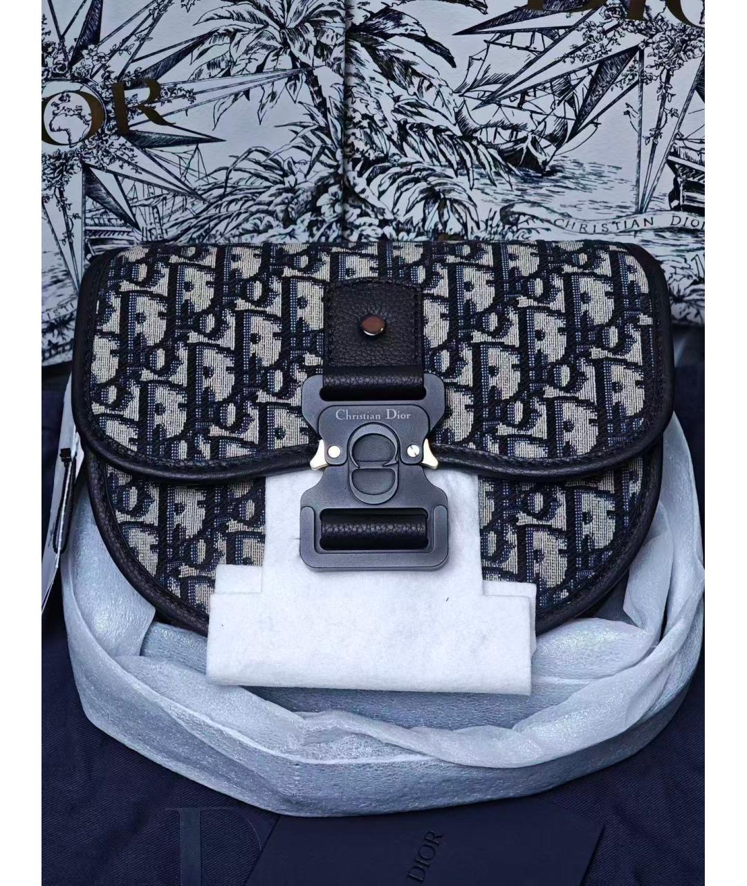 CHRISTIAN DIOR Темно-синяя сумка через плечо, фото 2