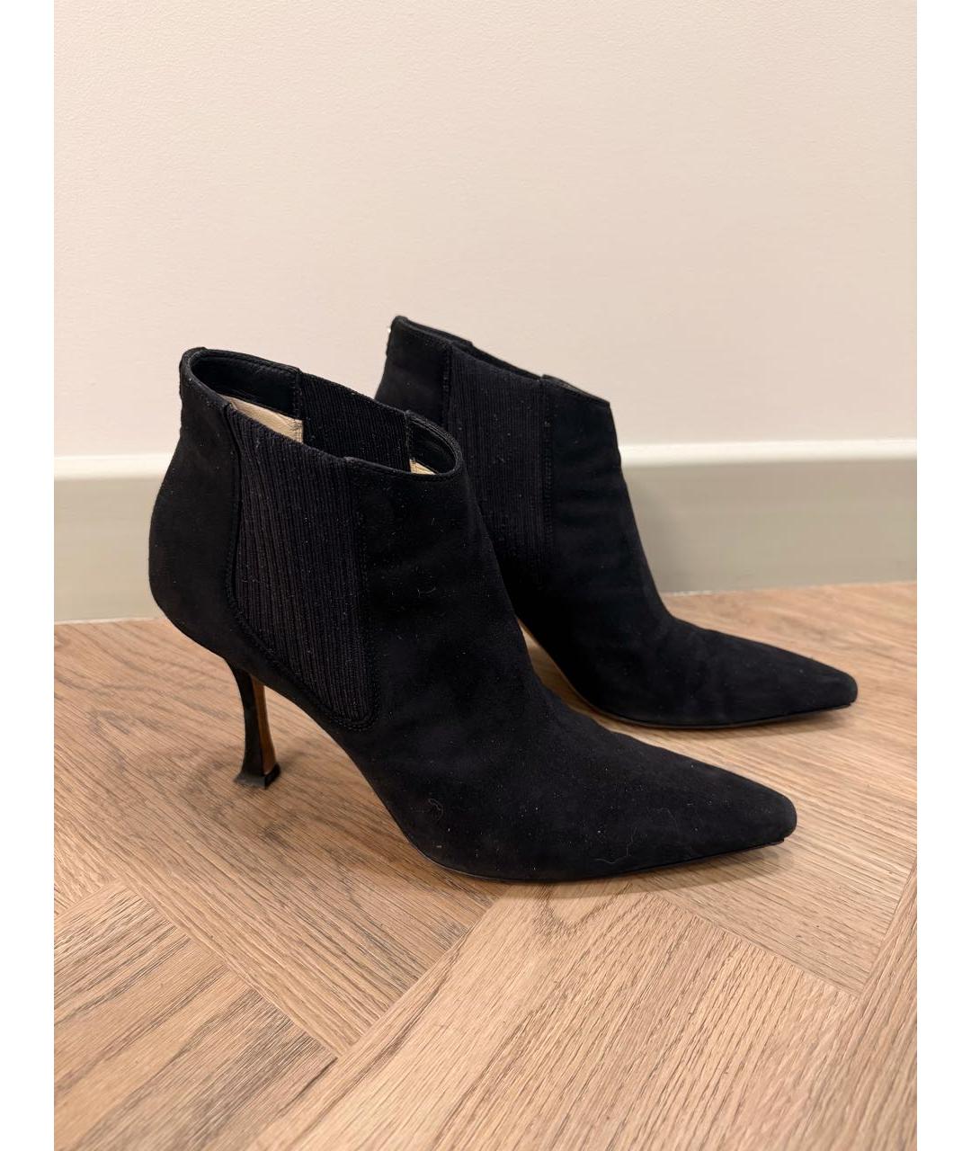 JIMMY CHOO Черные замшевые ботильоны, фото 2