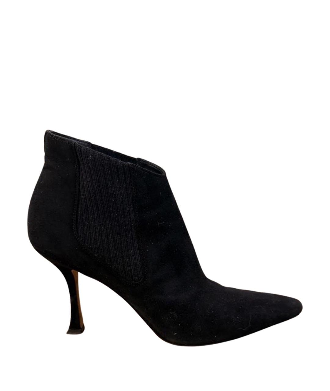 JIMMY CHOO Черные замшевые ботильоны, фото 1