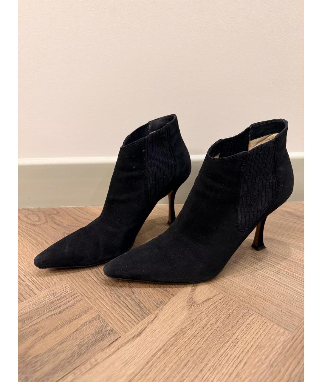 JIMMY CHOO Черные замшевые ботильоны, фото 3