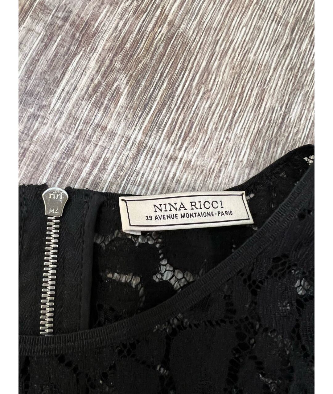 NINA RICCI Черный кружевной костюм с брюками, фото 3