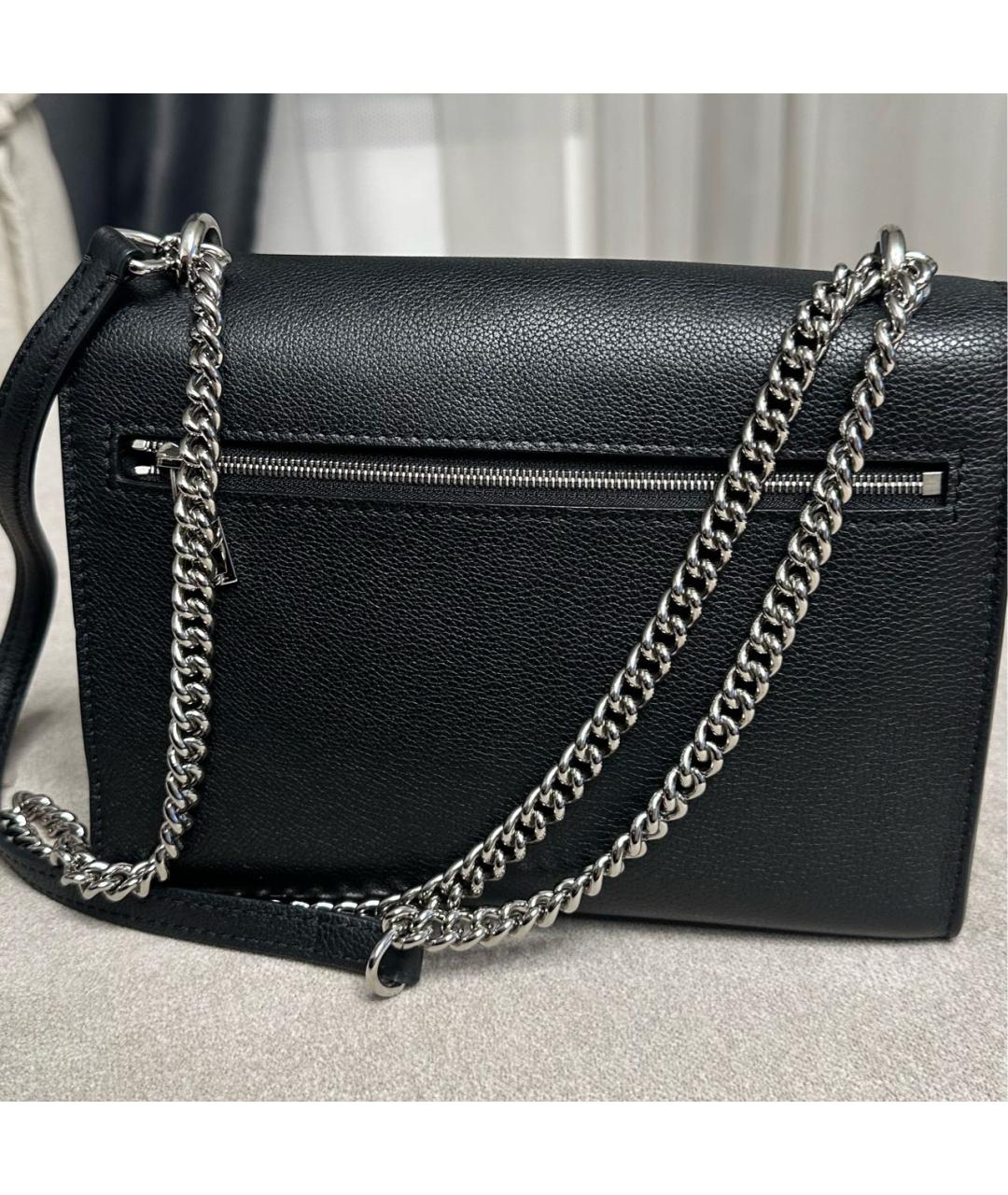 LOUIS VUITTON Черная кожаная сумка через плечо, фото 7