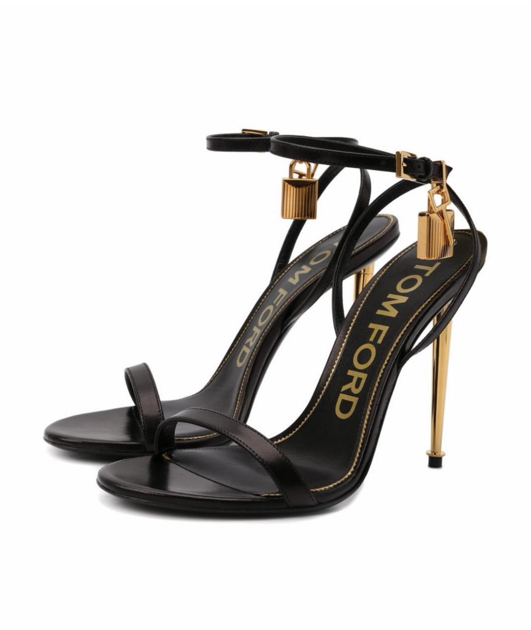 TOM FORD Черные кожаные туфли, фото 2