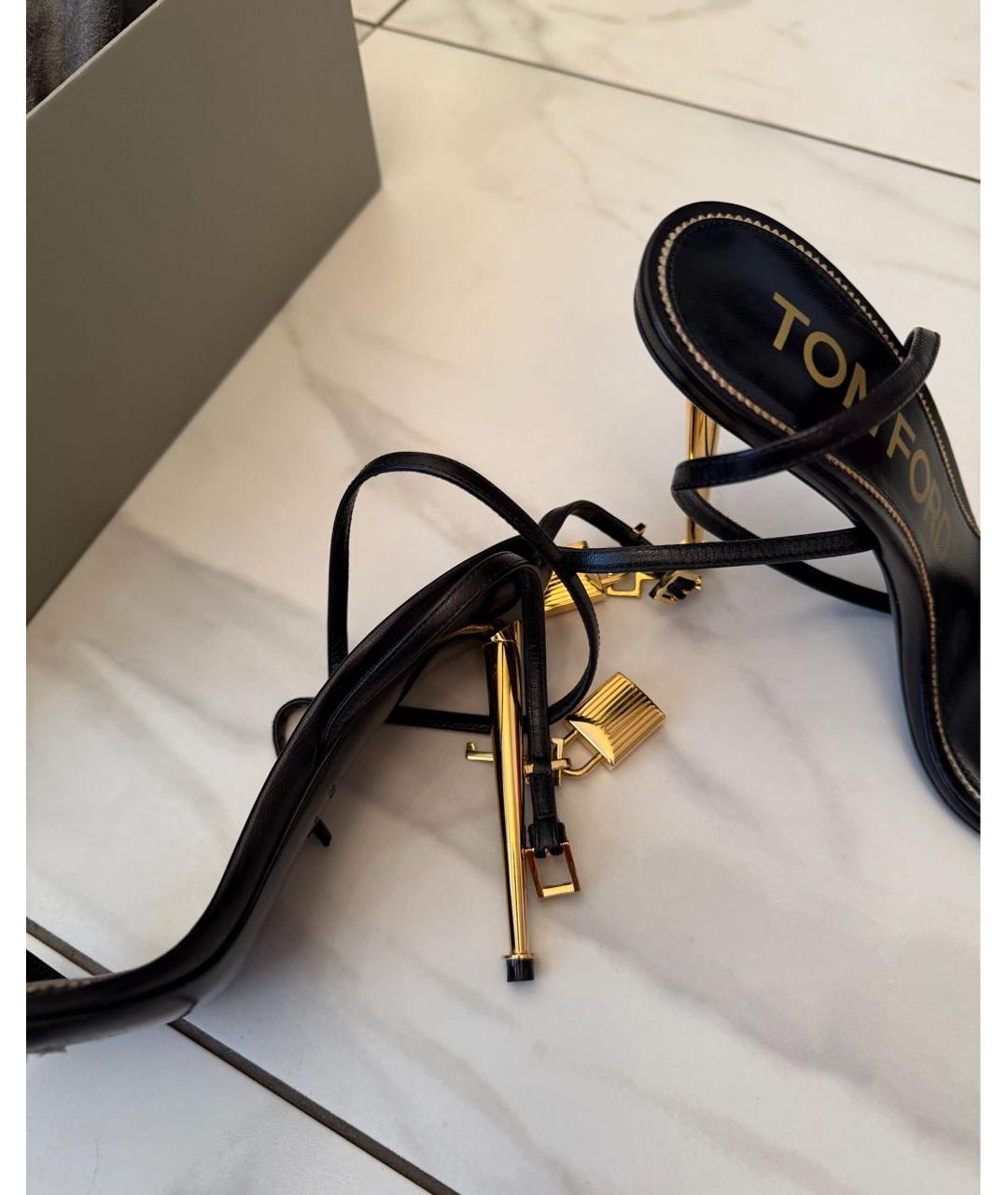 TOM FORD Черные кожаные туфли, фото 4