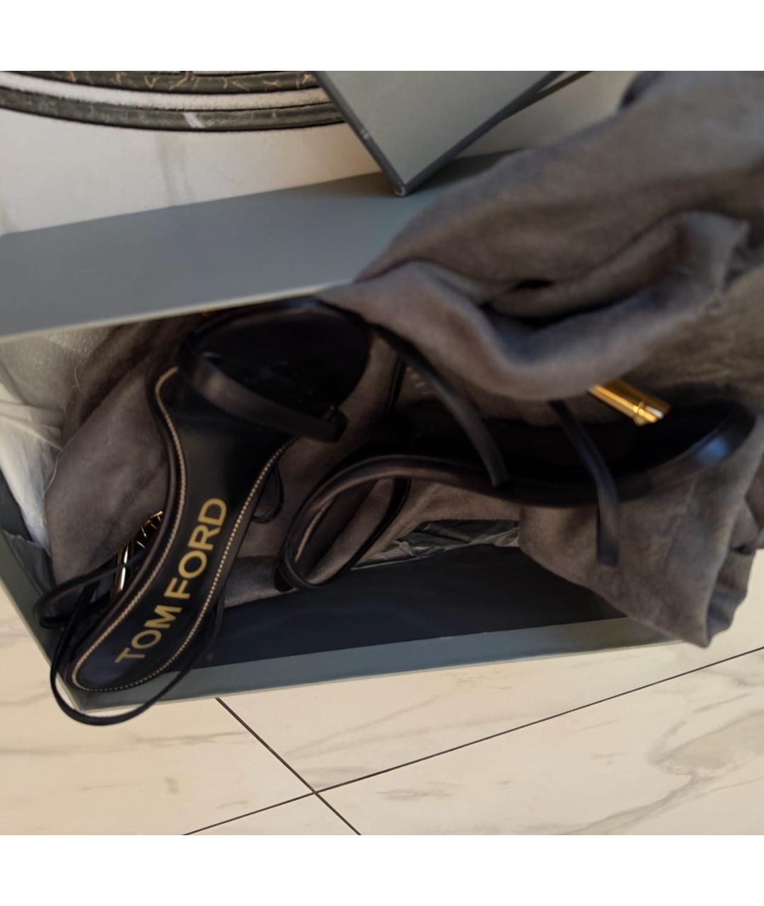 TOM FORD Черные кожаные туфли, фото 7