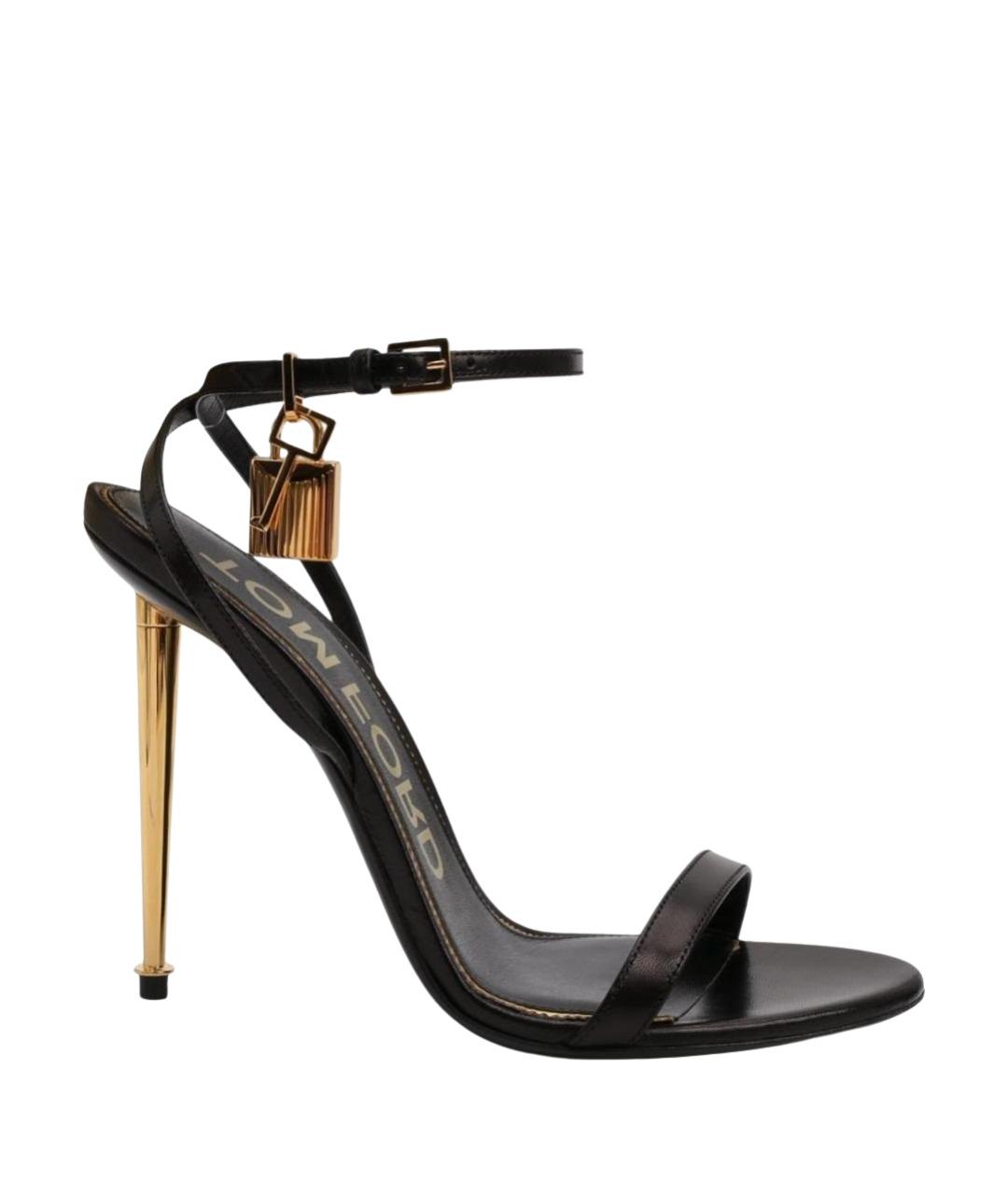 TOM FORD Черные кожаные туфли, фото 1