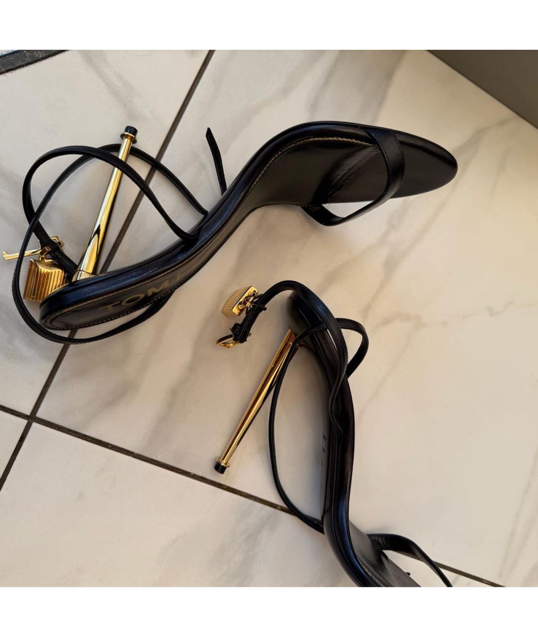 TOM FORD Черные кожаные туфли, фото 6