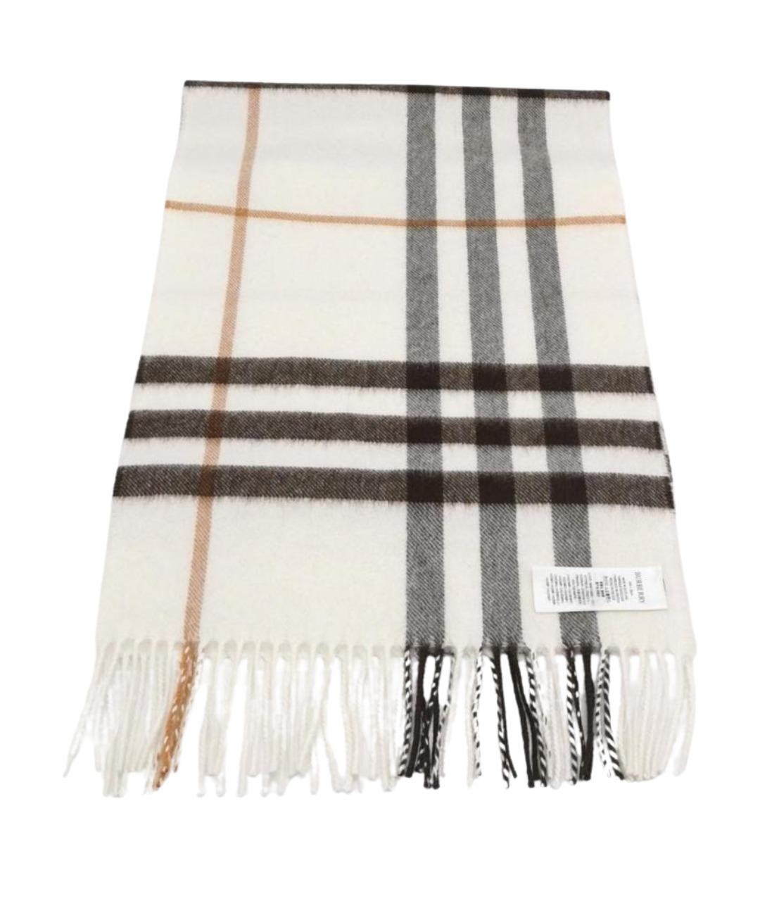 BURBERRY Бежевый кашемировый шарф, фото 1