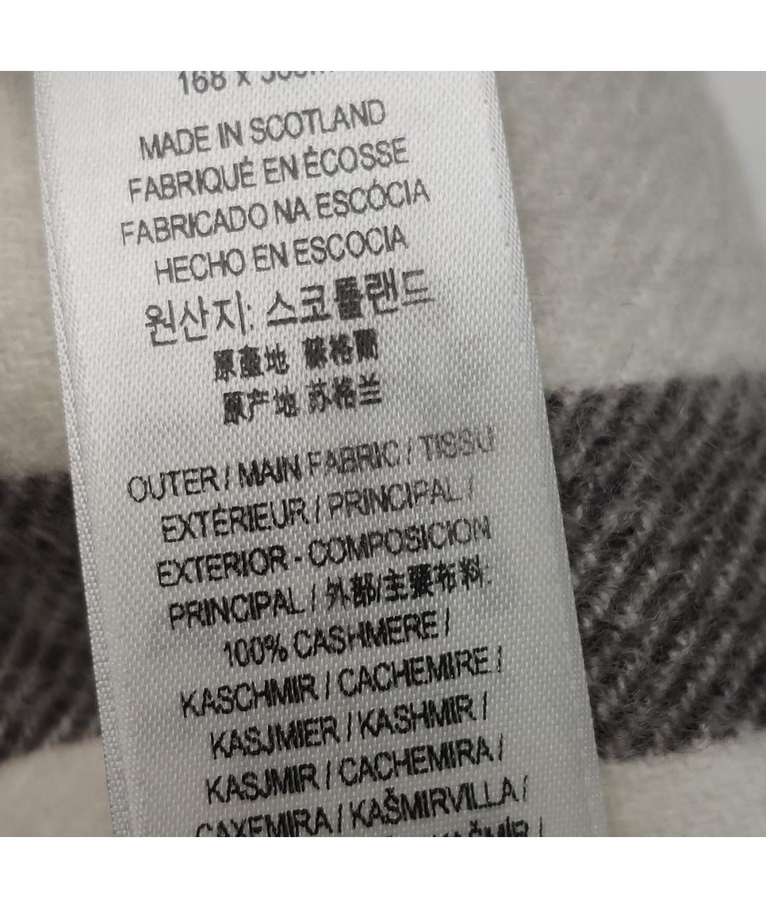 BURBERRY Бежевый кашемировый шарф, фото 5